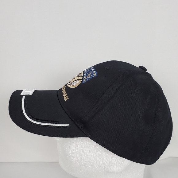 Hang Loose Hawaii Hat Embroidered Hand Logo Navy Blue Cap Hook and Loop Adj. - Picture 3 of 8